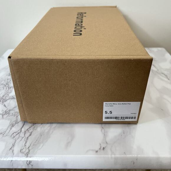 Reformation Womens Mariella Mary Jane Ballet Flats Size 5.5 Black White Minimal - Picture 14 of 15